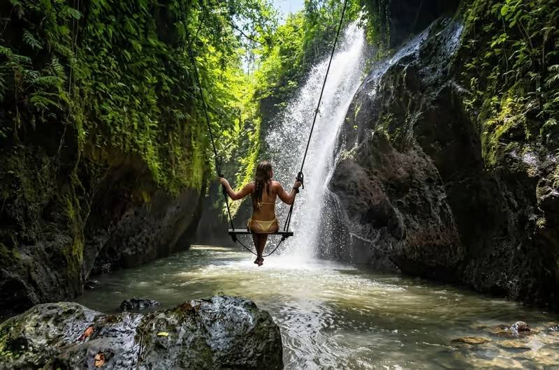 Goa Rang Reng waterfall with a private Ubud tour driver