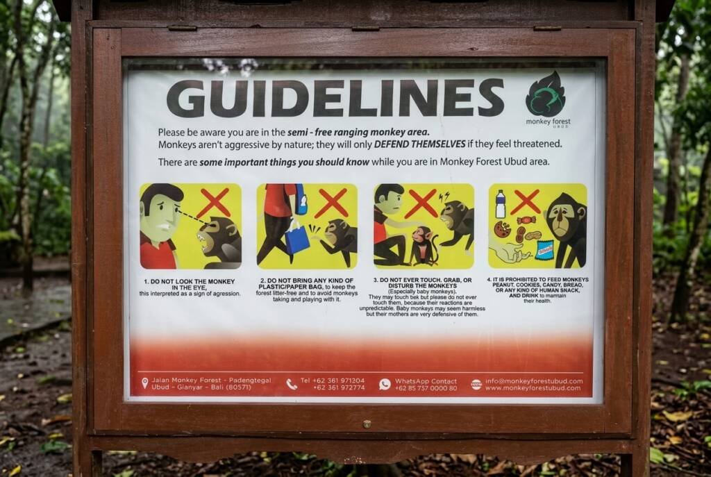 Ubud Monkey forest rules