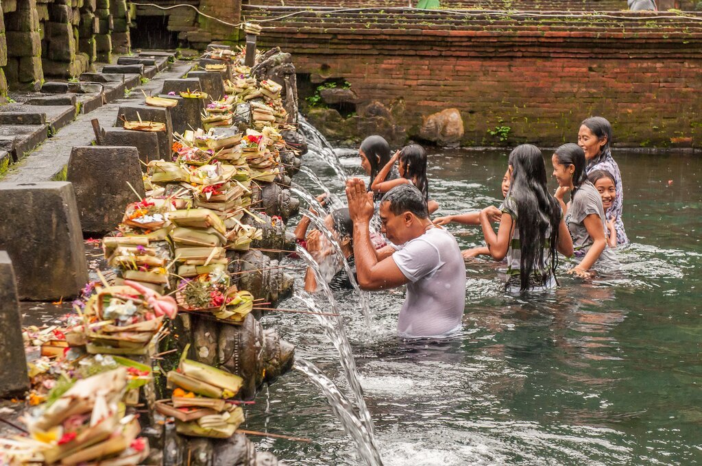 Balinese traditional ceremony and local culture near Ubud Bali